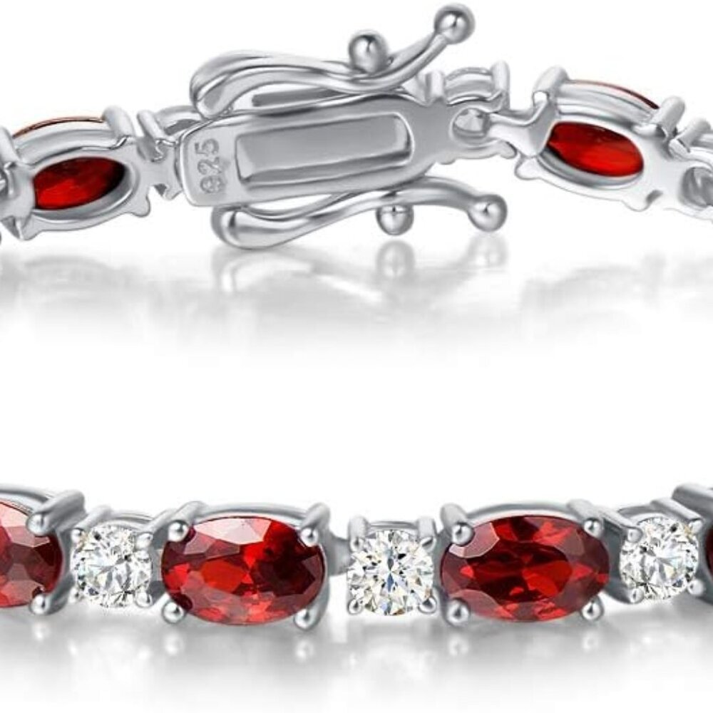 Birthstone Bracelets Sterling Silver Tennis Bracelets Charm Fine Jewelry Birthda